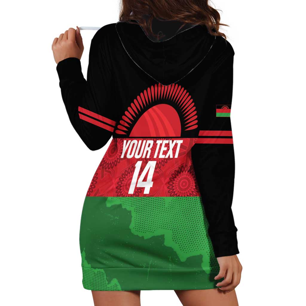 Custom Malawi Cricket Hoodie Dress Go Champions Flag Style - Wonder Print Shop
