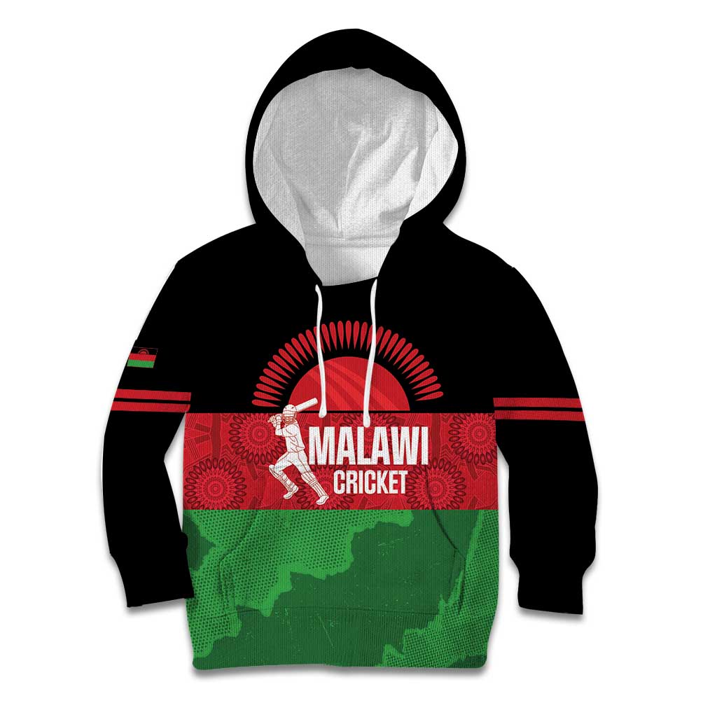 Custom Malawi Cricket Kid Hoodie Go Champions Flag Style - Wonder Print Shop