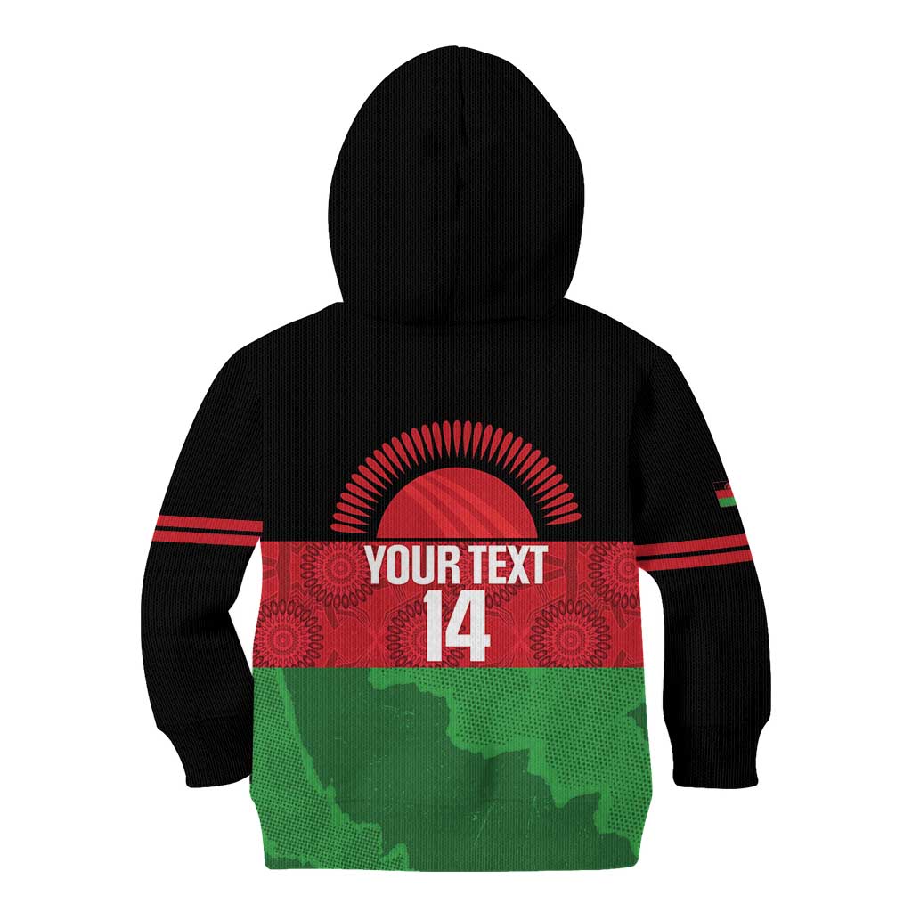 Custom Malawi Cricket Kid Hoodie Go Champions Flag Style - Wonder Print Shop