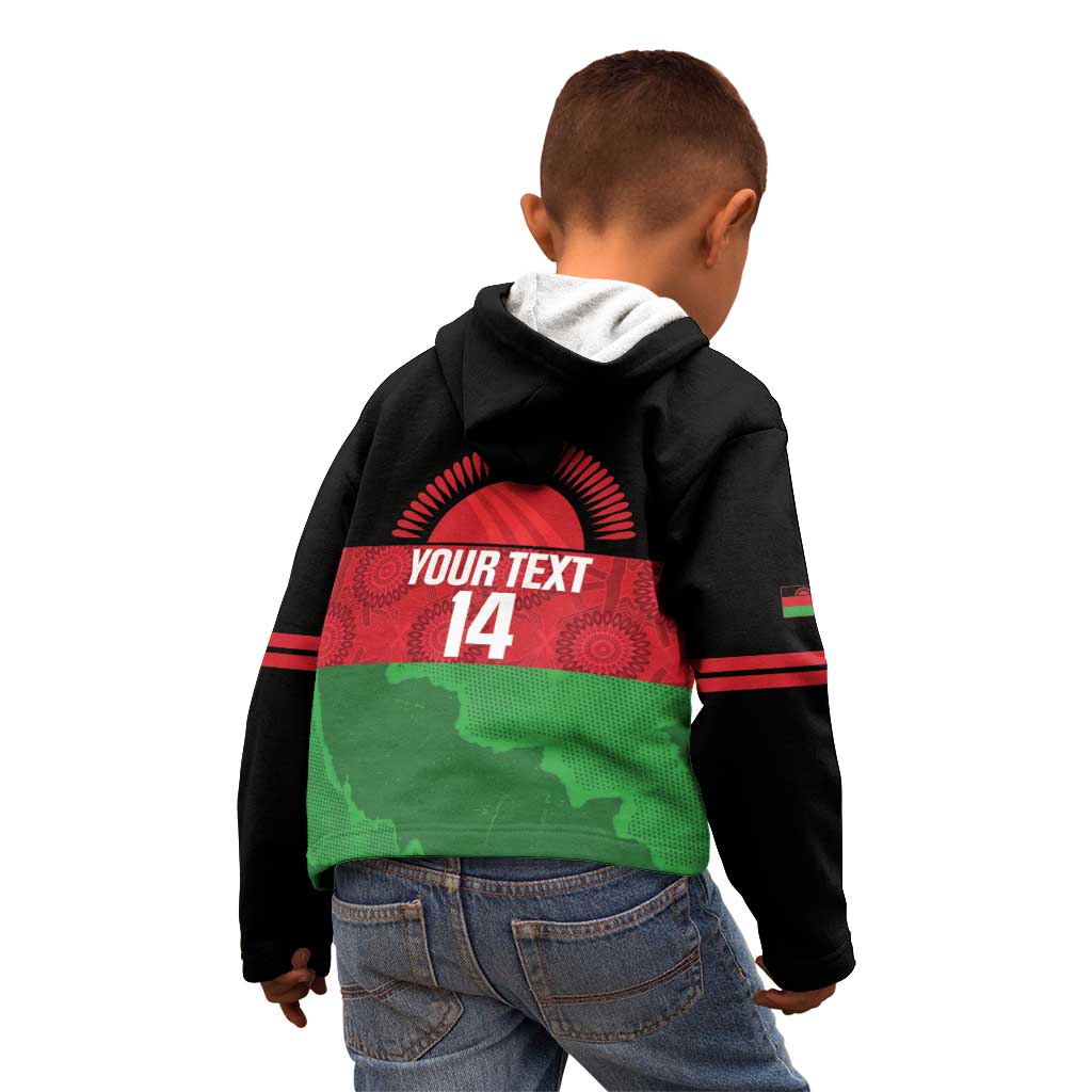 Custom Malawi Cricket Kid Hoodie Go Champions Flag Style - Wonder Print Shop