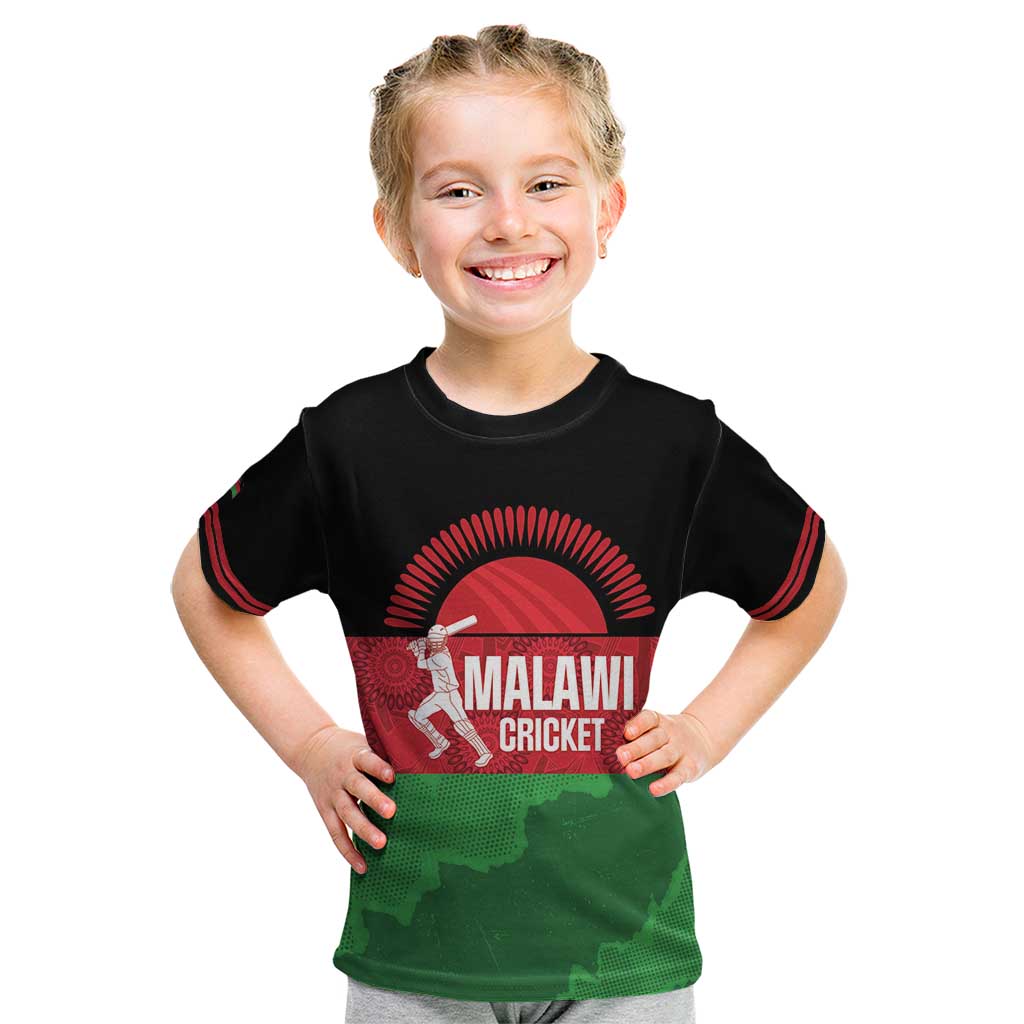 Custom Malawi Cricket Kid T Shirt Go Champions Flag Style - Wonder Print Shop