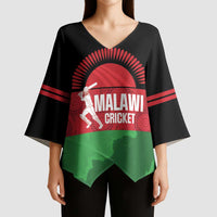 Custom Malawi Cricket Kimono Sleeve Blouse Go Champions Flag Style - Wonder Print Shop