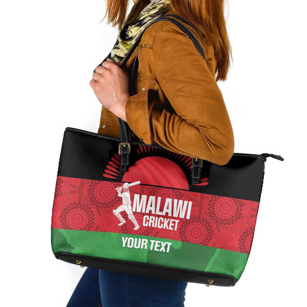 Custom Malawi Cricket Leather Tote Bag Go Champions Flag Style - Wonder Print Shop