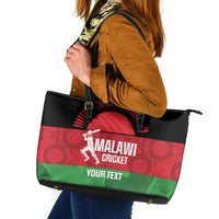 Custom Malawi Cricket Leather Tote Bag Go Champions Flag Style - Wonder Print Shop