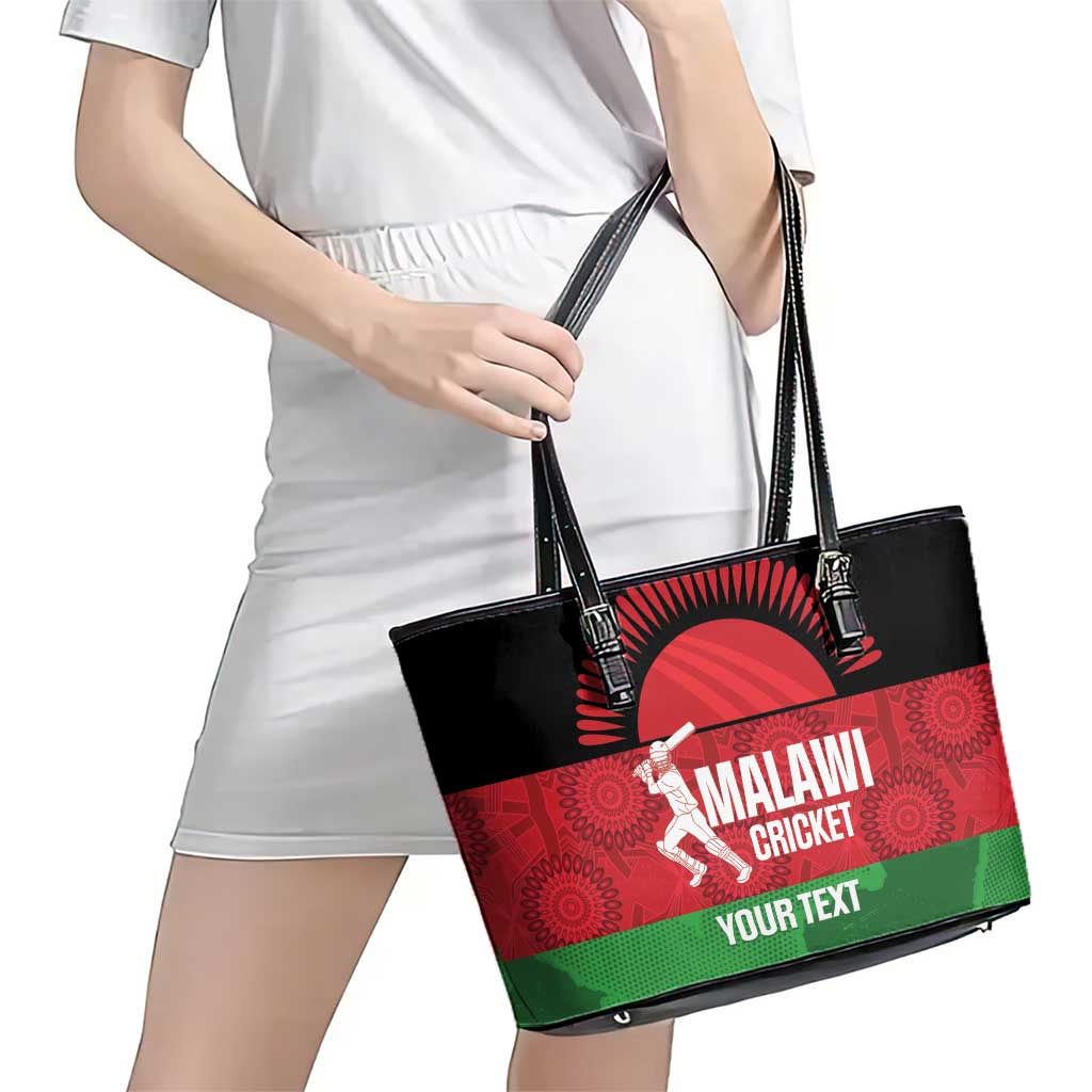 Custom Malawi Cricket Leather Tote Bag Go Champions Flag Style - Wonder Print Shop