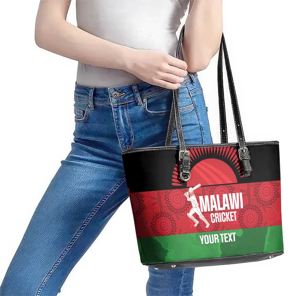 Custom Malawi Cricket Leather Tote Bag Go Champions Flag Style - Wonder Print Shop