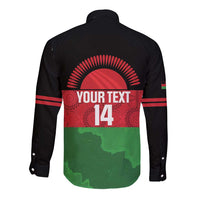 Custom Malawi Cricket Long Sleeve Button Shirt Go Champions Flag Style - Wonder Print Shop