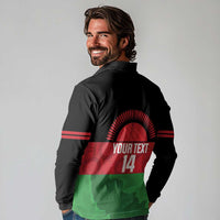 Custom Malawi Cricket Long Sleeve Polo Shirt Go Champions Flag Style - Wonder Print Shop