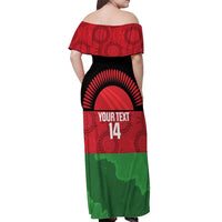 Custom Malawi Cricket Off Shoulder Maxi Dress Go Champions Flag Style - Wonder Print Shop