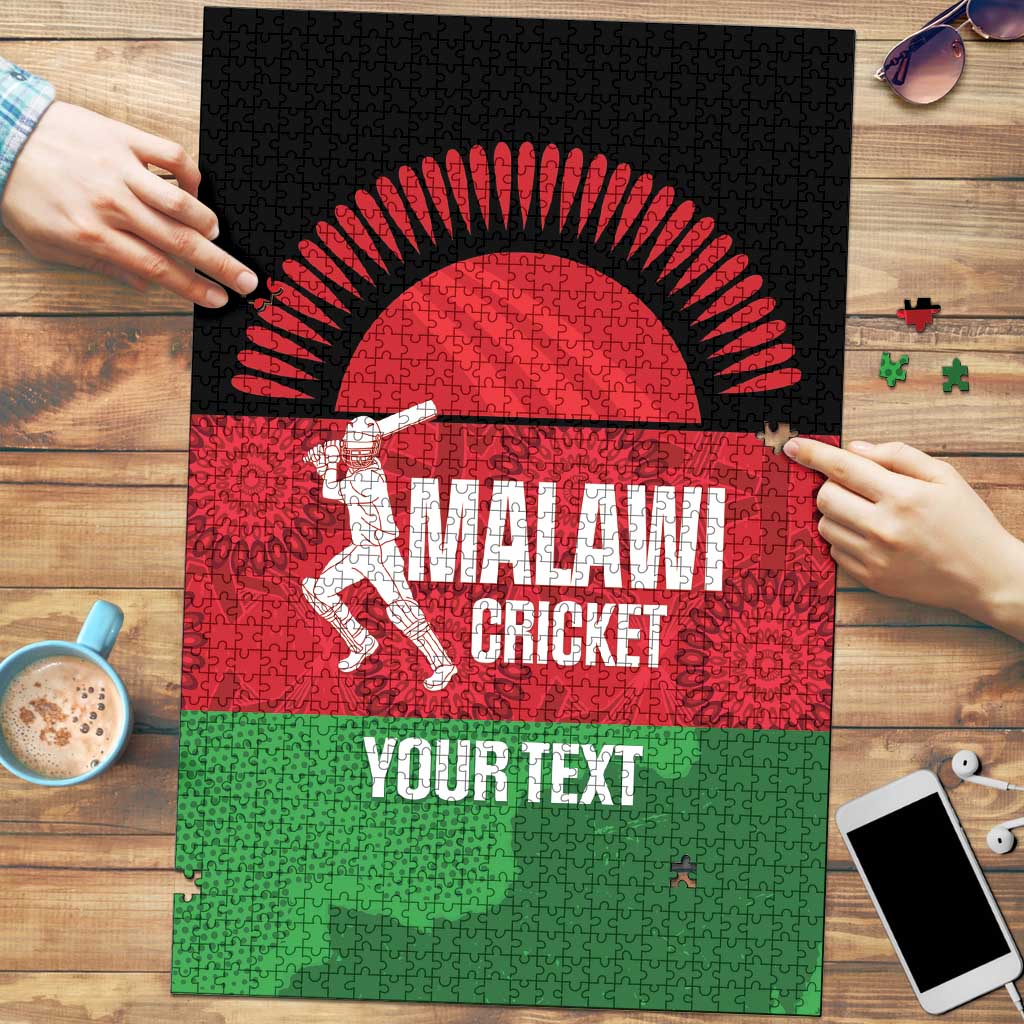 Custom Malawi Cricket Puzzle Go Champions Flag Style - Wonder Print Shop