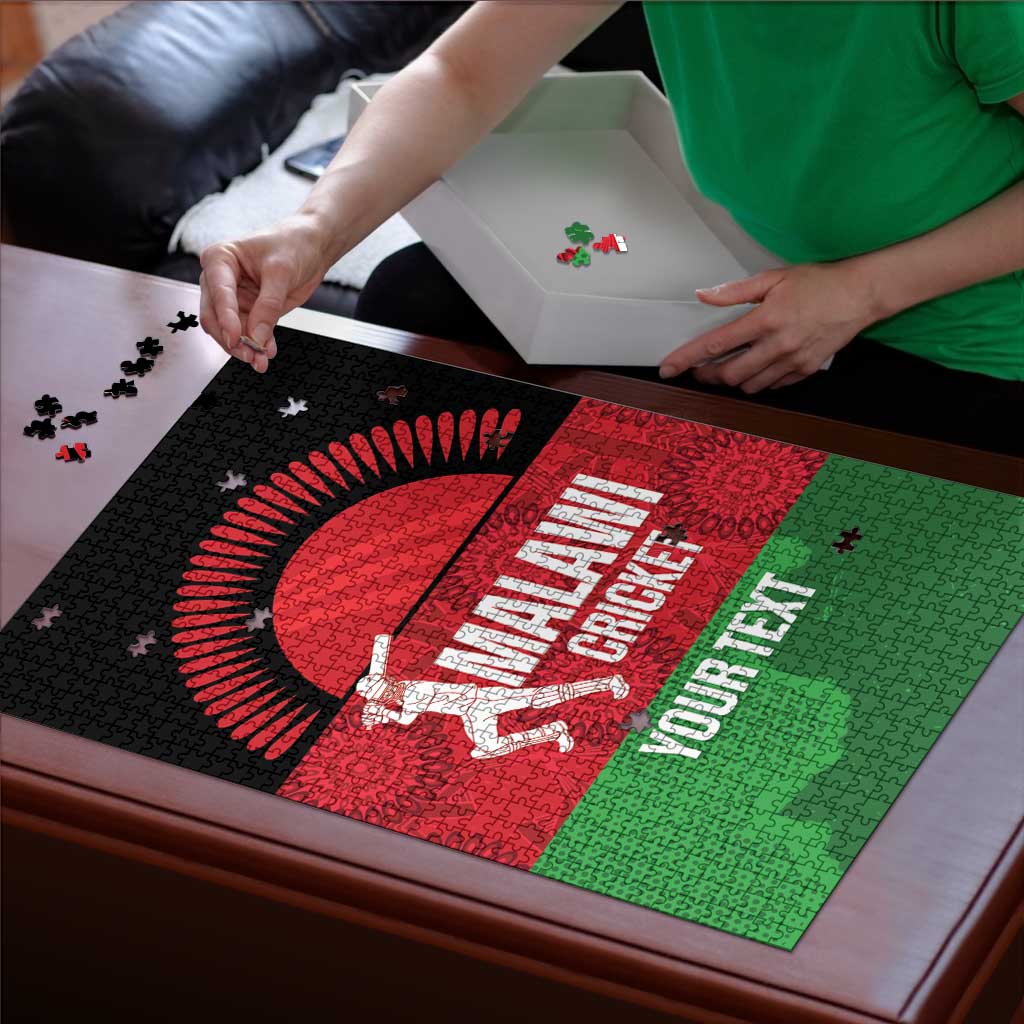 Custom Malawi Cricket Puzzle Go Champions Flag Style - Wonder Print Shop