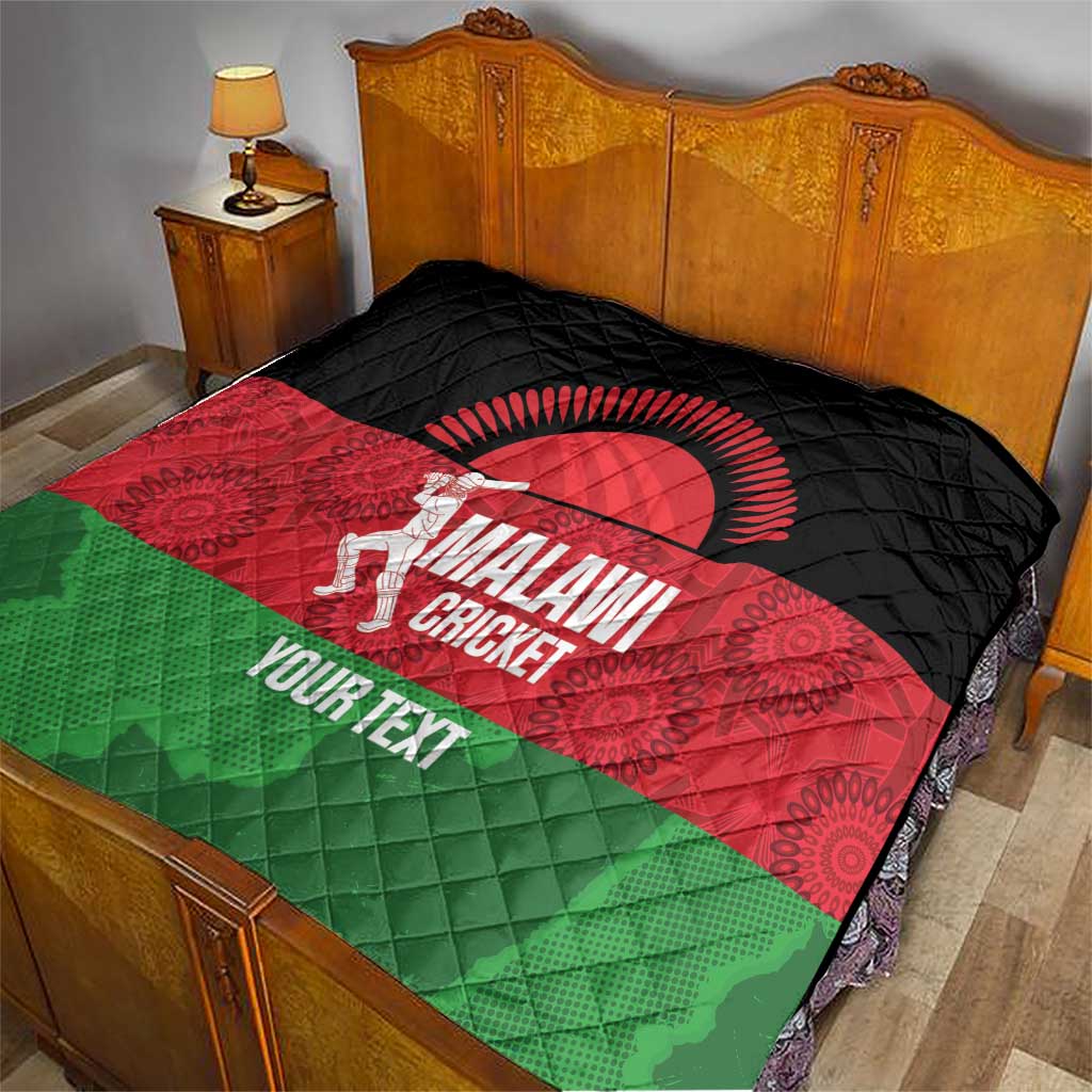 Custom Malawi Cricket Quilt Go Champions Flag Style - Wonder Print Shop
