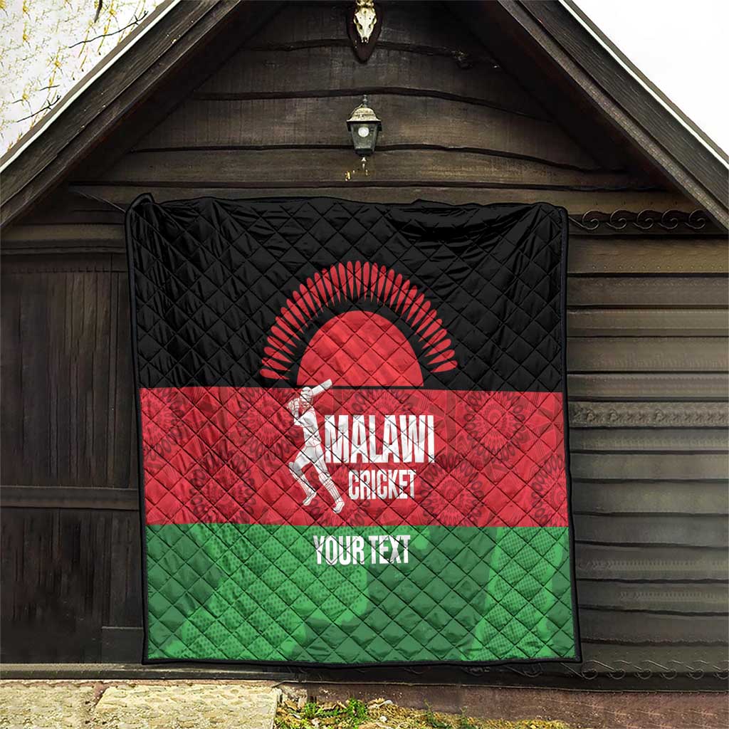 Custom Malawi Cricket Quilt Go Champions Flag Style - Wonder Print Shop