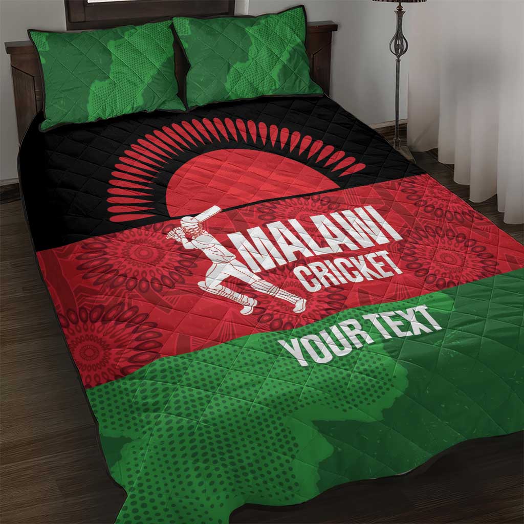 Custom Malawi Cricket Quilt Bed Set Go Champions Flag Style - Wonder Print Shop