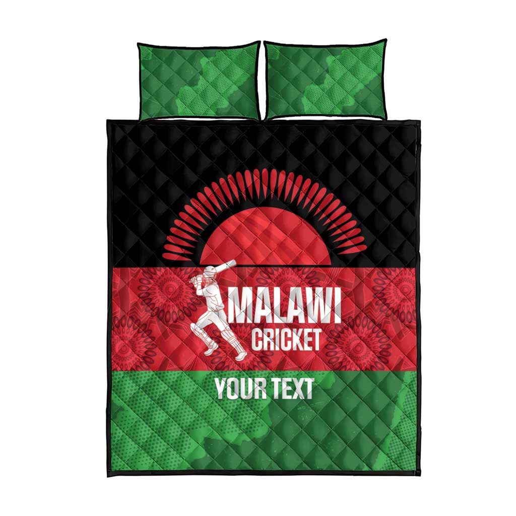 Custom Malawi Cricket Quilt Bed Set Go Champions Flag Style - Wonder Print Shop