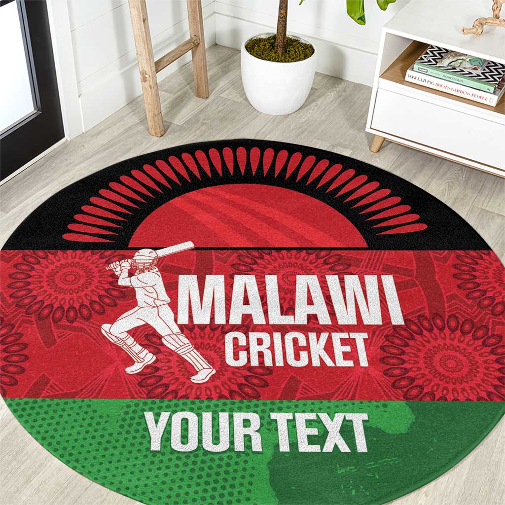 Custom Malawi Cricket Round Carpet Go Champions Flag Style - Wonder Print Shop