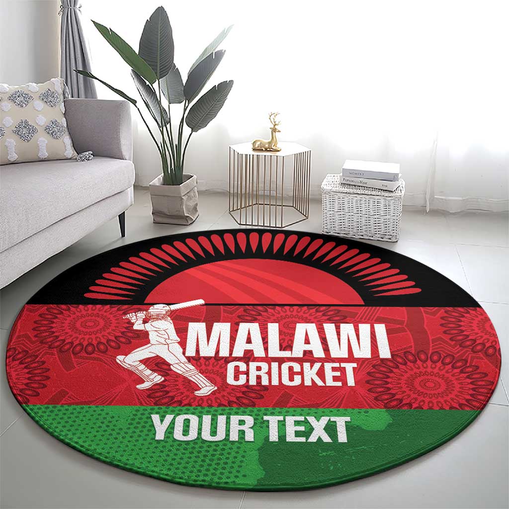 Custom Malawi Cricket Round Carpet Go Champions Flag Style - Wonder Print Shop