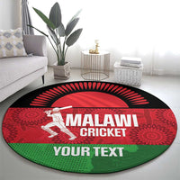 Custom Malawi Cricket Round Carpet Go Champions Flag Style - Wonder Print Shop