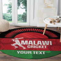 Custom Malawi Cricket Round Carpet Go Champions Flag Style - Wonder Print Shop