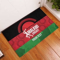 Custom Malawi Cricket Rubber Doormat Go Champions Flag Style - Wonder Print Shop
