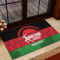 Custom Malawi Cricket Rubber Doormat Go Champions Flag Style - Wonder Print Shop