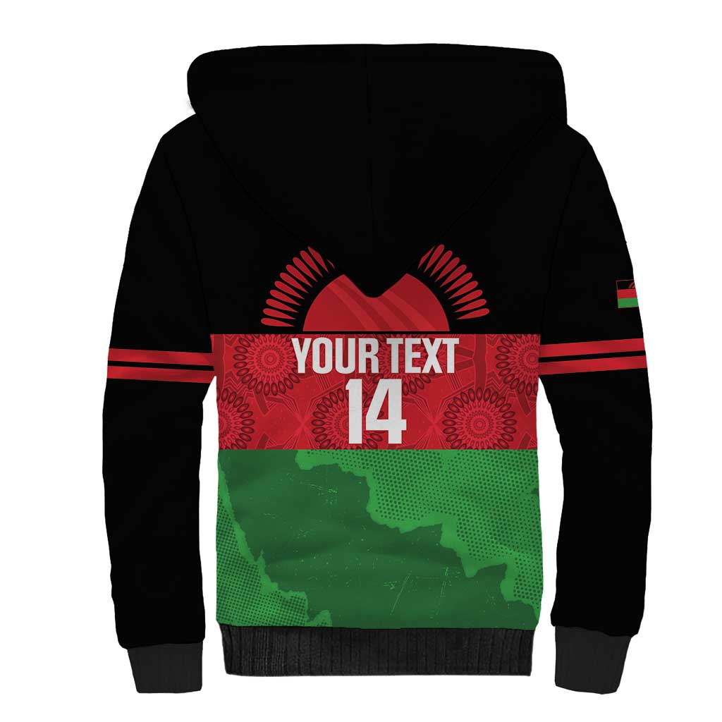 Custom Malawi Cricket Sherpa Hoodie Go Champions Flag Style - Wonder Print Shop