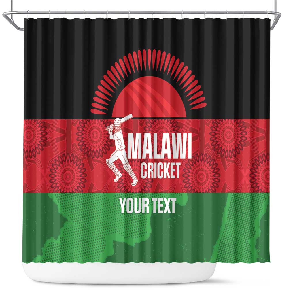 Custom Malawi Cricket Shower Curtain Go Champions Flag Style - Wonder Print Shop