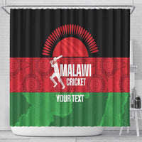 Custom Malawi Cricket Shower Curtain Go Champions Flag Style - Wonder Print Shop