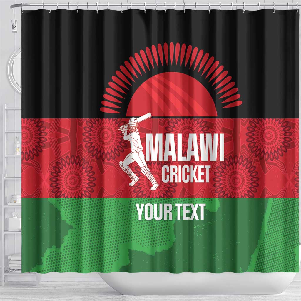 Custom Malawi Cricket Shower Curtain Go Champions Flag Style - Wonder Print Shop