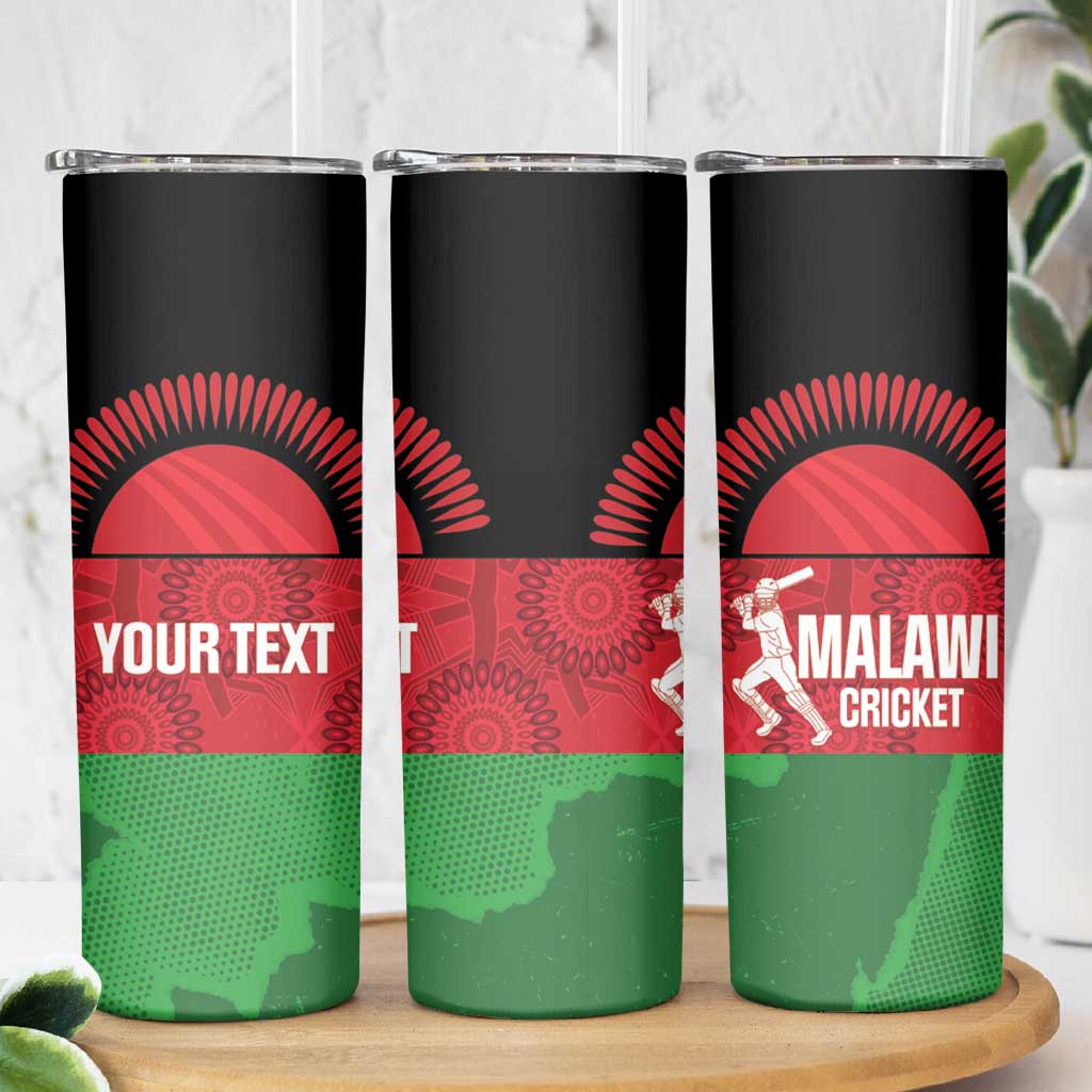 Custom Malawi Cricket Skinny Tumbler Go Champions Flag Style - Wonder Print Shop