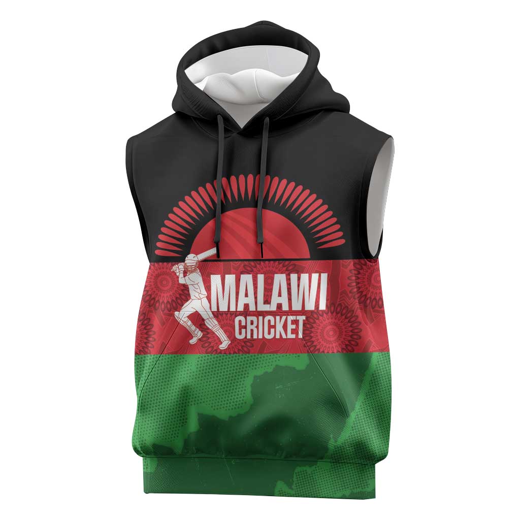 Custom Malawi Cricket Sleeveless Hoodie Go Champions Flag Style - Wonder Print Shop