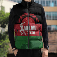 Custom Malawi Cricket Sleeveless Puffer Jacket Go Champions Flag Style - Wonder Print Shop