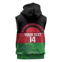 Custom Malawi Cricket Sleeveless Zip Hoodie Go Champions Flag Style - Wonder Print Shop