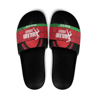 Custom Malawi Cricket Slide Sandals Go Champions Flag Style - Wonder Print Shop