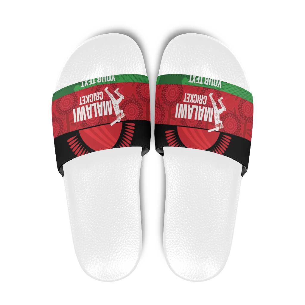 Custom Malawi Cricket Slide Sandals Go Champions Flag Style - Wonder Print Shop