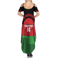 Custom Malawi Cricket Summer Maxi Dress Go Champions Flag Style - Wonder Print Shop