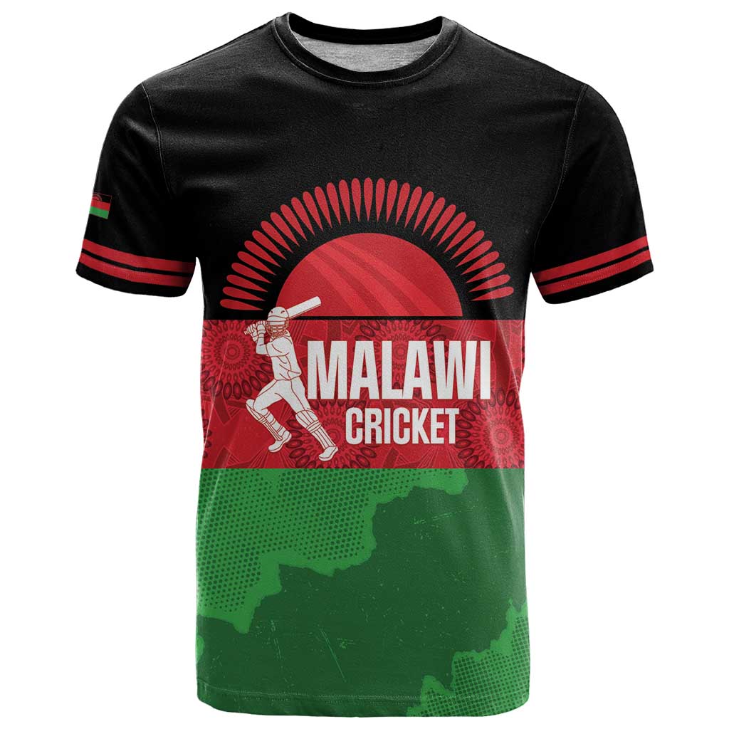 Custom Malawi Cricket T Shirt Go Champions Flag Style - Wonder Print Shop