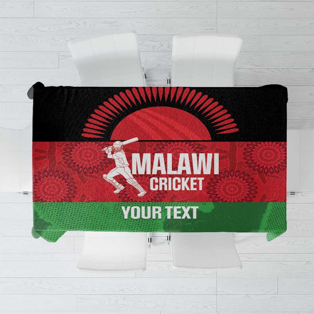 Custom Malawi Cricket Tablecloth Go Champions Flag Style - Wonder Print Shop