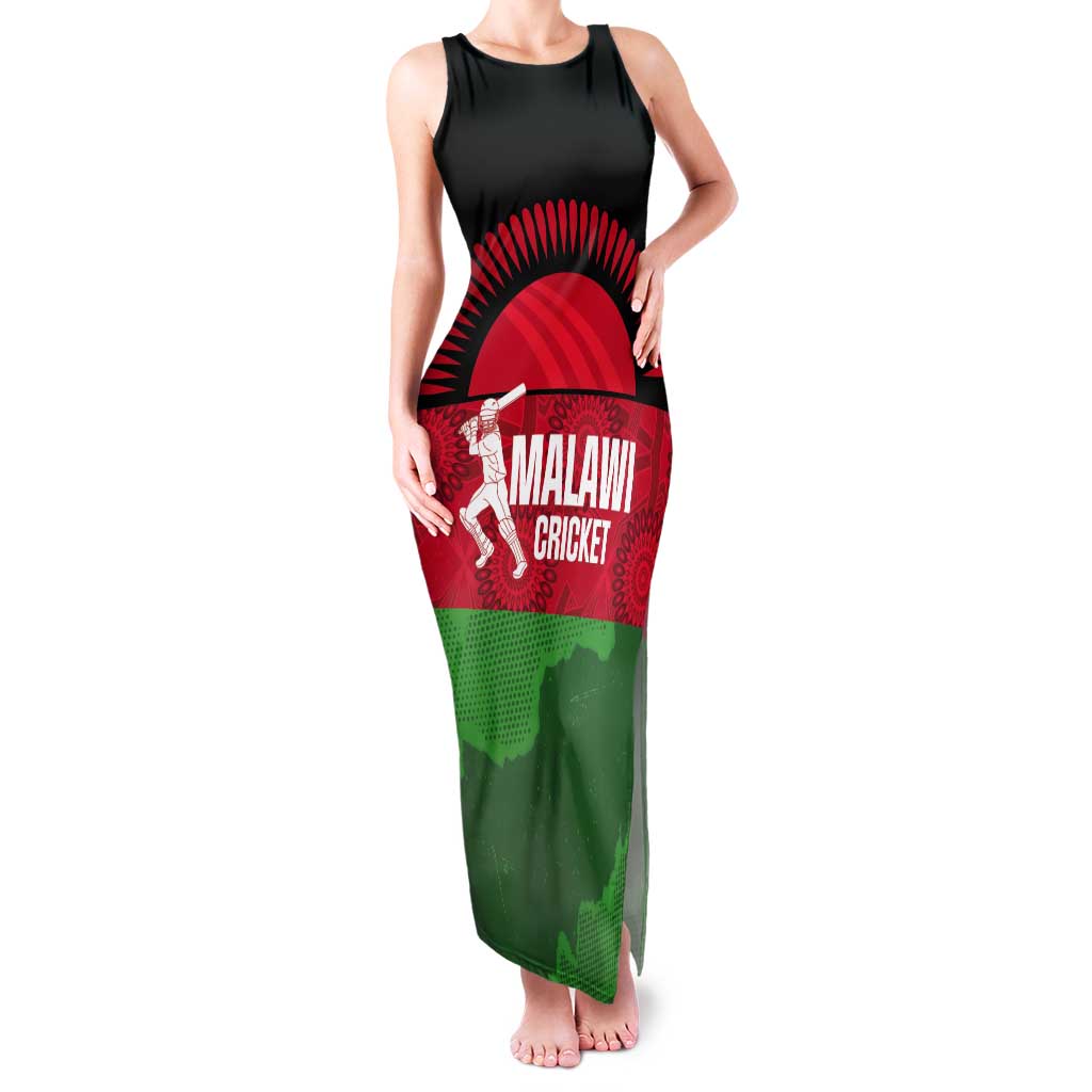 Custom Malawi Cricket Tank Maxi Dress Go Champions Flag Style - Wonder Print Shop