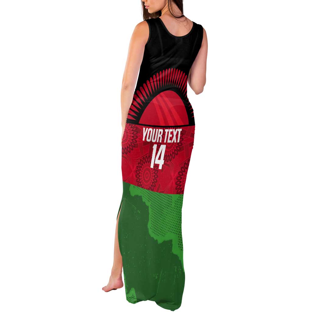 Custom Malawi Cricket Tank Maxi Dress Go Champions Flag Style - Wonder Print Shop