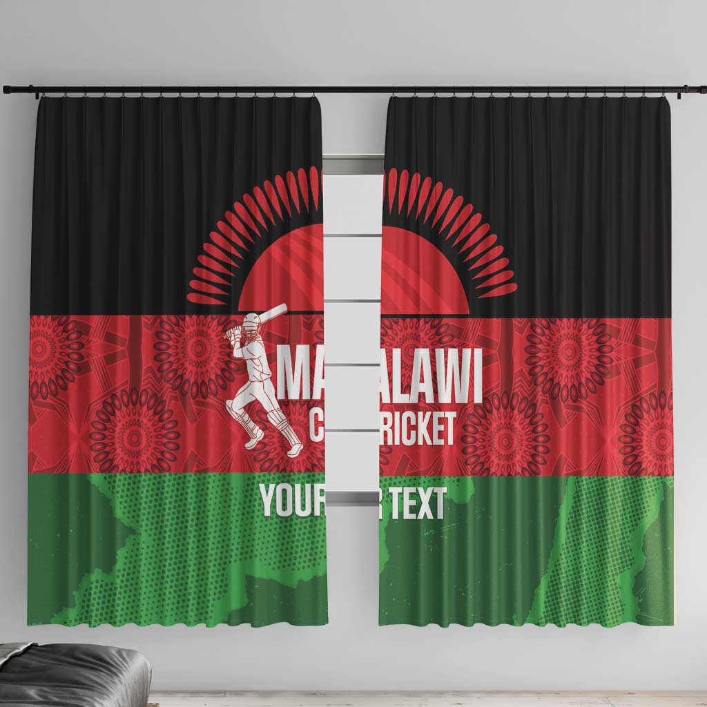 Custom Malawi Cricket Window Curtain Go Champions Flag Style - Wonder Print Shop