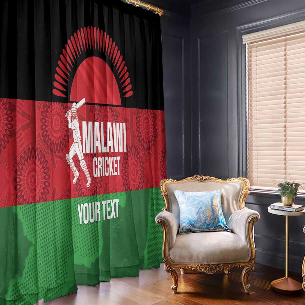 Custom Malawi Cricket Window Curtain Go Champions Flag Style - Wonder Print Shop