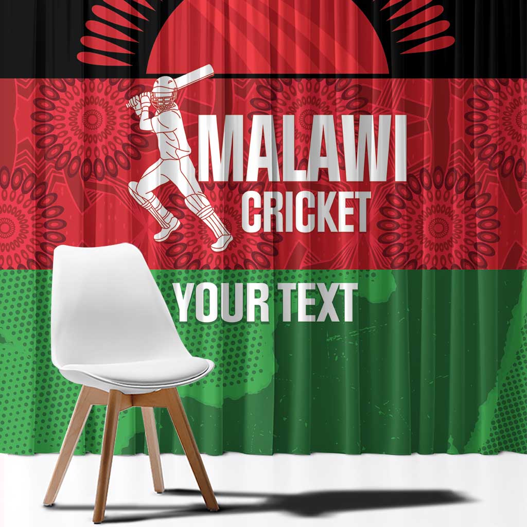 Custom Malawi Cricket Window Curtain Go Champions Flag Style - Wonder Print Shop