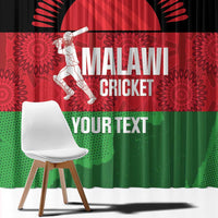 Custom Malawi Cricket Window Curtain Go Champions Flag Style - Wonder Print Shop
