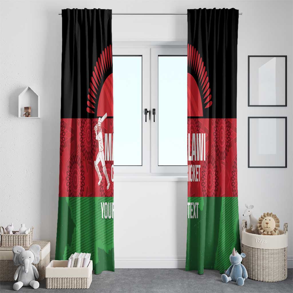 Custom Malawi Cricket Window Curtain Go Champions Flag Style - Wonder Print Shop
