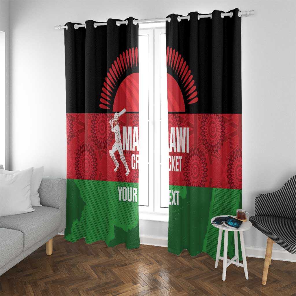 Custom Malawi Cricket Window Curtain Go Champions Flag Style - Wonder Print Shop