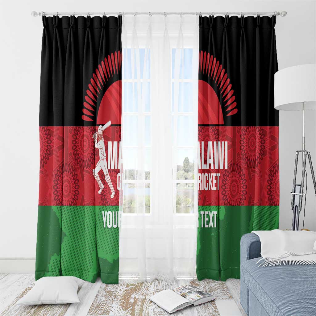 Custom Malawi Cricket Window Curtain Go Champions Flag Style - Wonder Print Shop