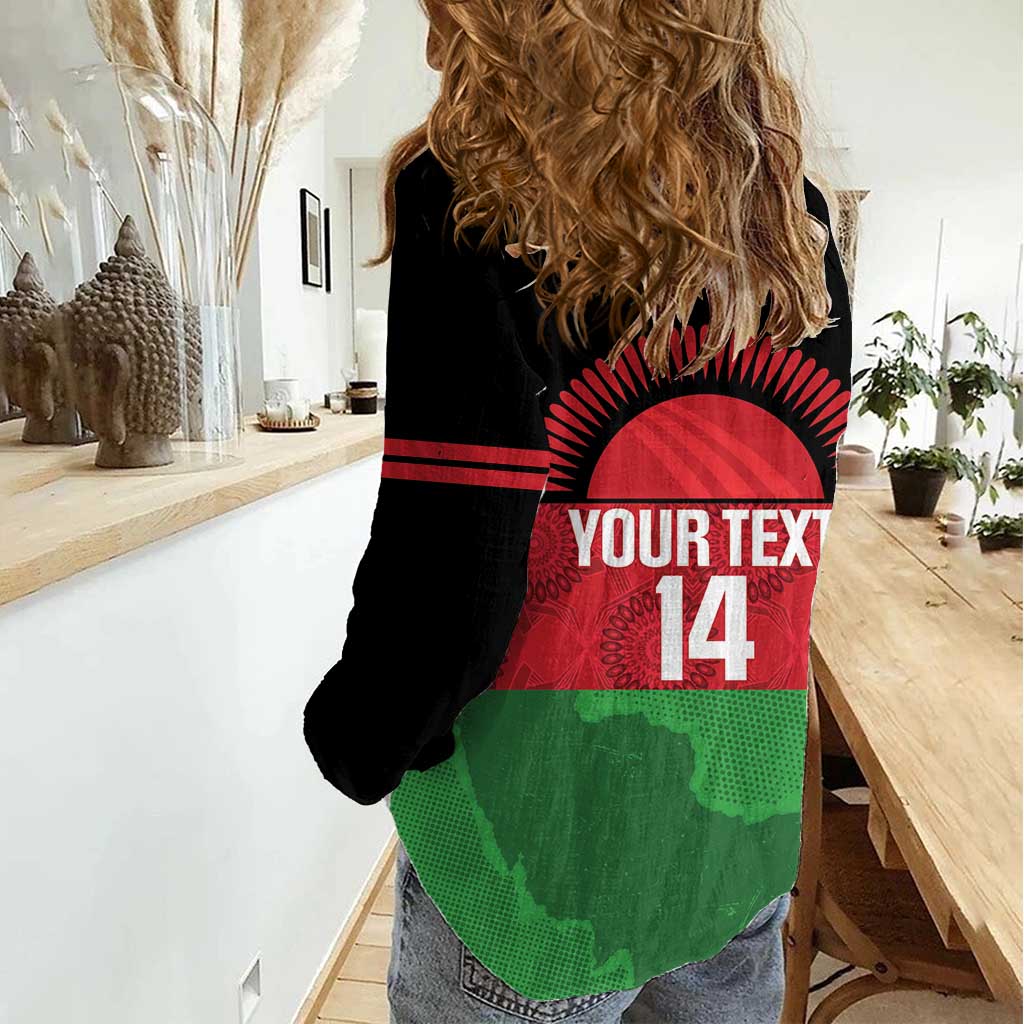 Custom Malawi Cricket Women Casual Shirt Go Champions Flag Style - Wonder Print Shop