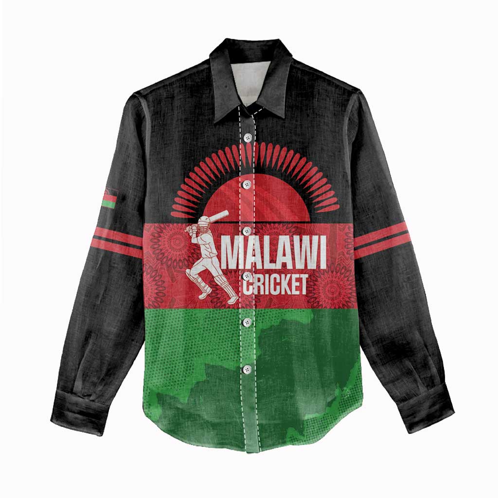 Custom Malawi Cricket Women Casual Shirt Go Champions Flag Style - Wonder Print Shop