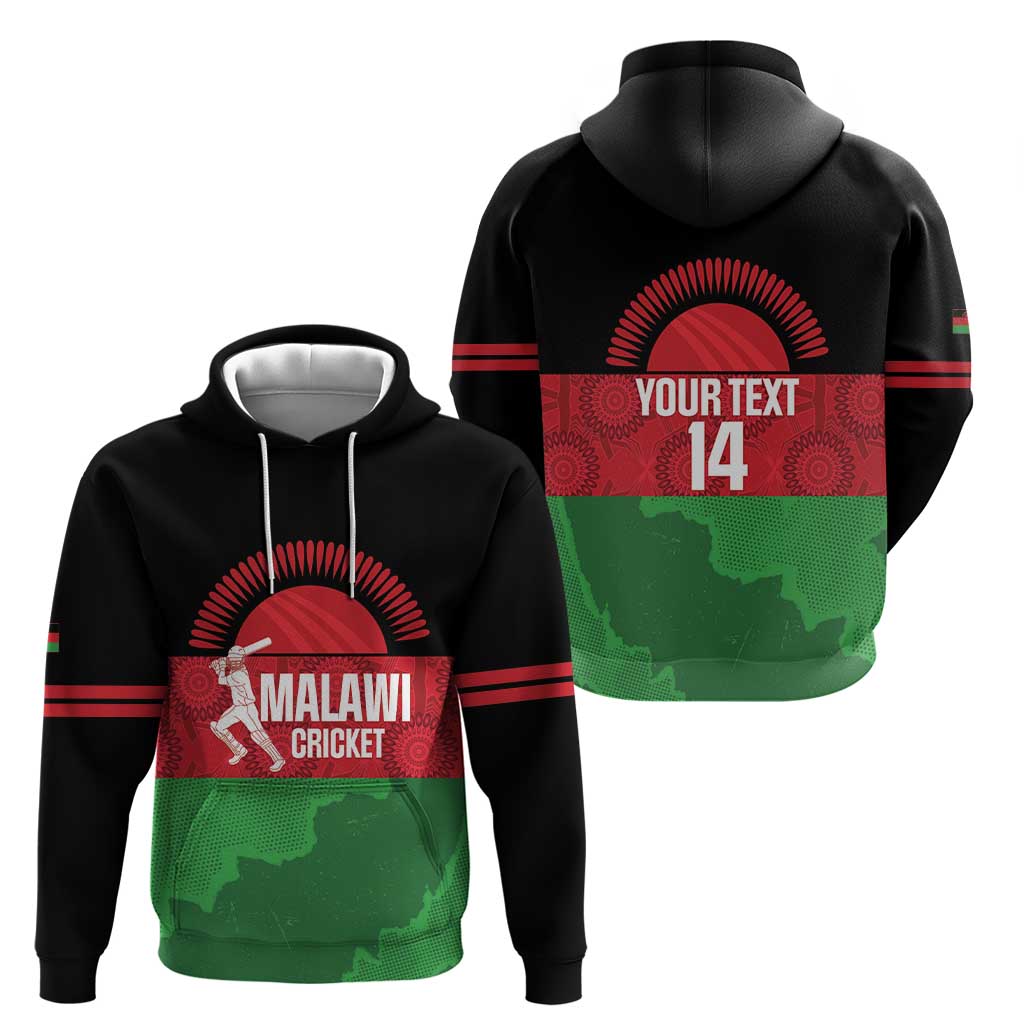 Custom Malawi Cricket Zip Hoodie Go Champions Flag Style - Wonder Print Shop